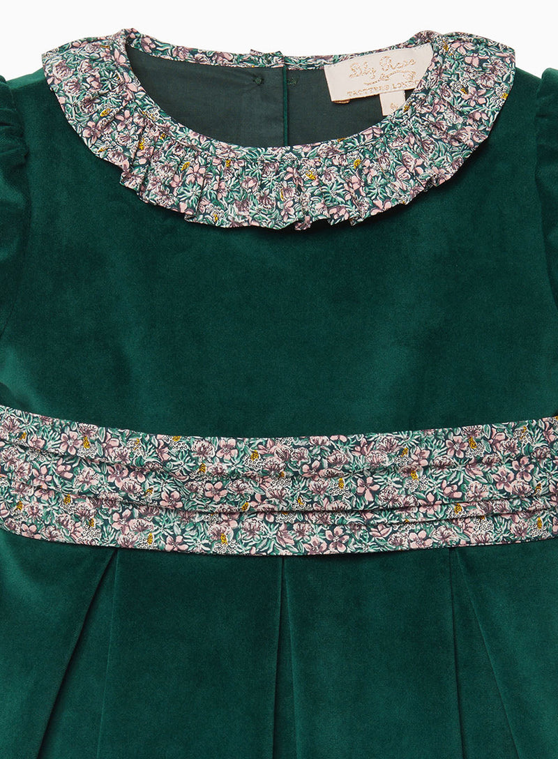Lily Rose Gold Dress Robin Velvet Party Dress