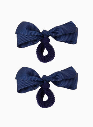 Lily Rose Hair Bobbles Mini Bow Hair Bobbles in Navy