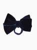 Lily Rose Hair Bobbles Velvet Bow Hair Bobble in Navy