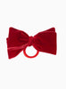 Lily Rose Hair Bobbles Velvet Bow Hair Bobble in Red