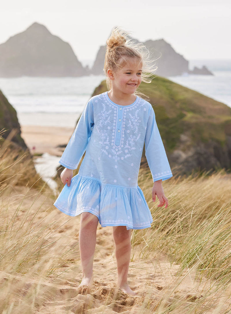 Lily Rose Kaftan Embroidered Kaftan in Blue
