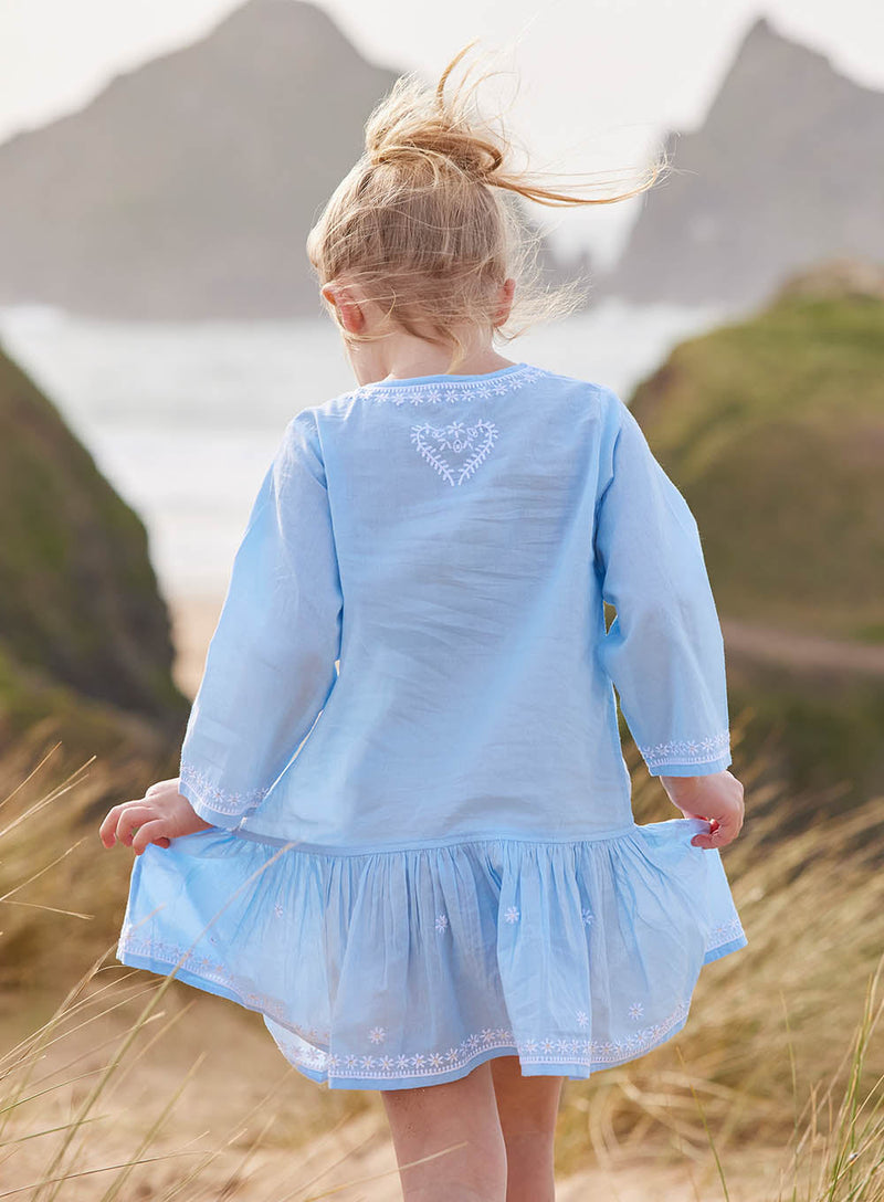 Lily Rose Kaftan Embroidered Kaftan in Blue