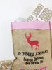 Lime Tree London Personalised Product Red Stag Hessian Personalised Christmas Sack