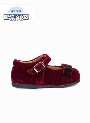 My First Hampton Classics First walkers My First Hampton Classics Josephine First Walkers in Burgundy Velvet
