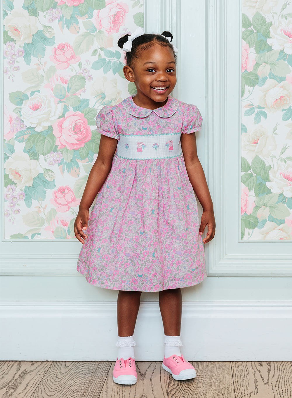 PEPPA PIG x Trotters Dress Peppa Smocked Party Dress