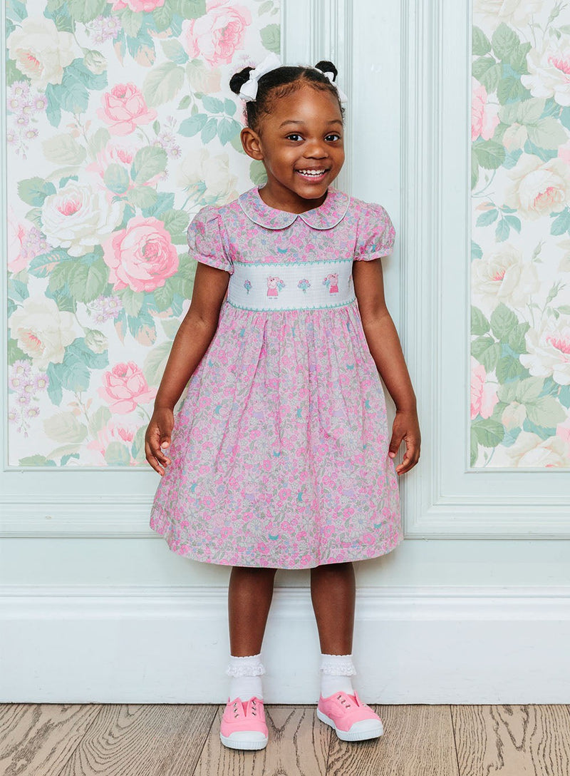PEPPA PIG x Trotters Dress Peppa Smocked Party Dress