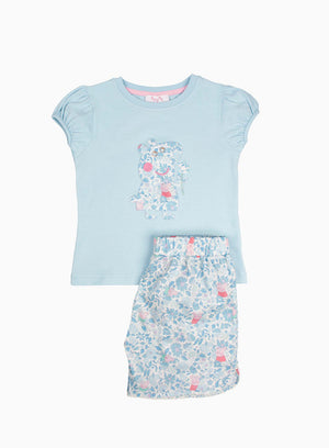 PEPPA PIG x Trotters Pyjamas Pyjama Shorts Set in Blue Peppa Meadow