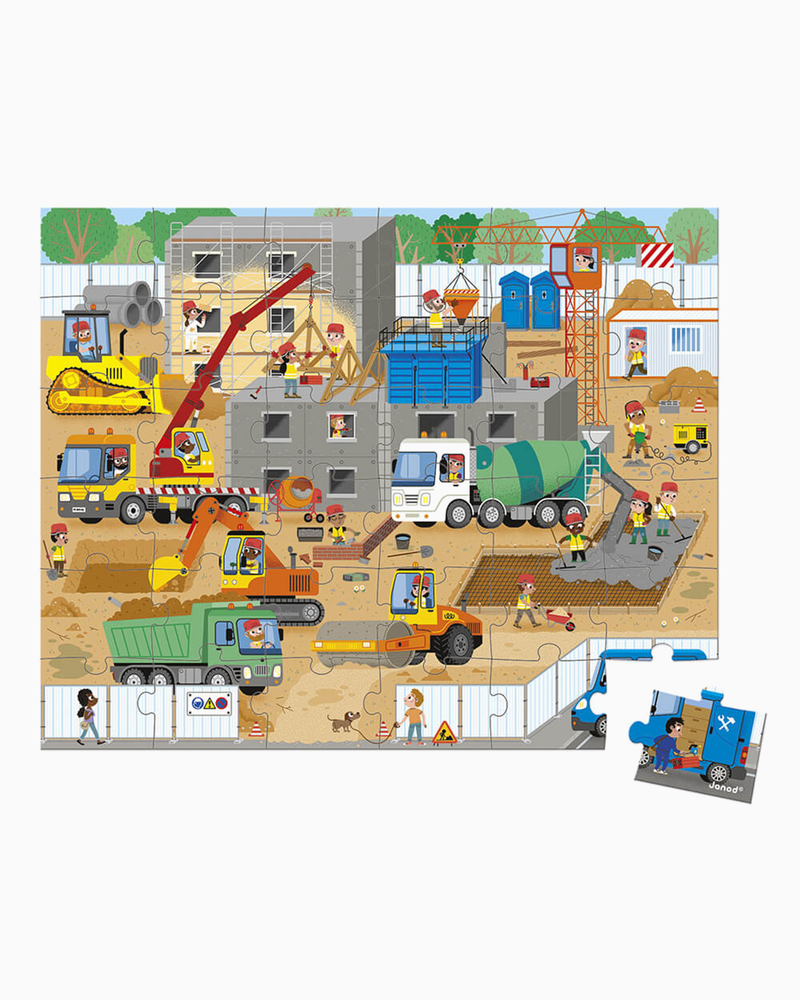 Janod Toy Construction Site Puzzle 36 Pieces