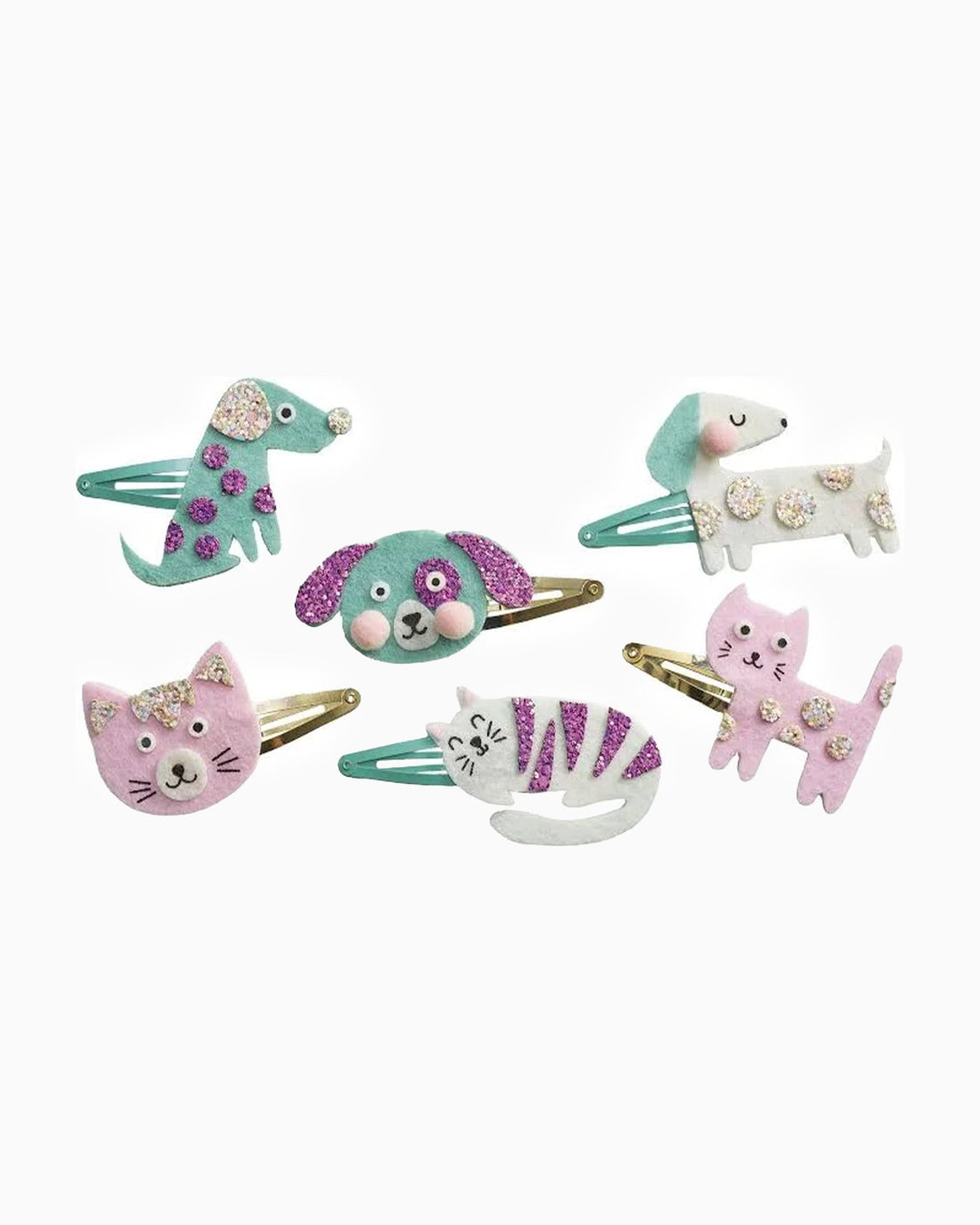 Janod Arts & Crafts Glitter Hair Clips to Make - Pets