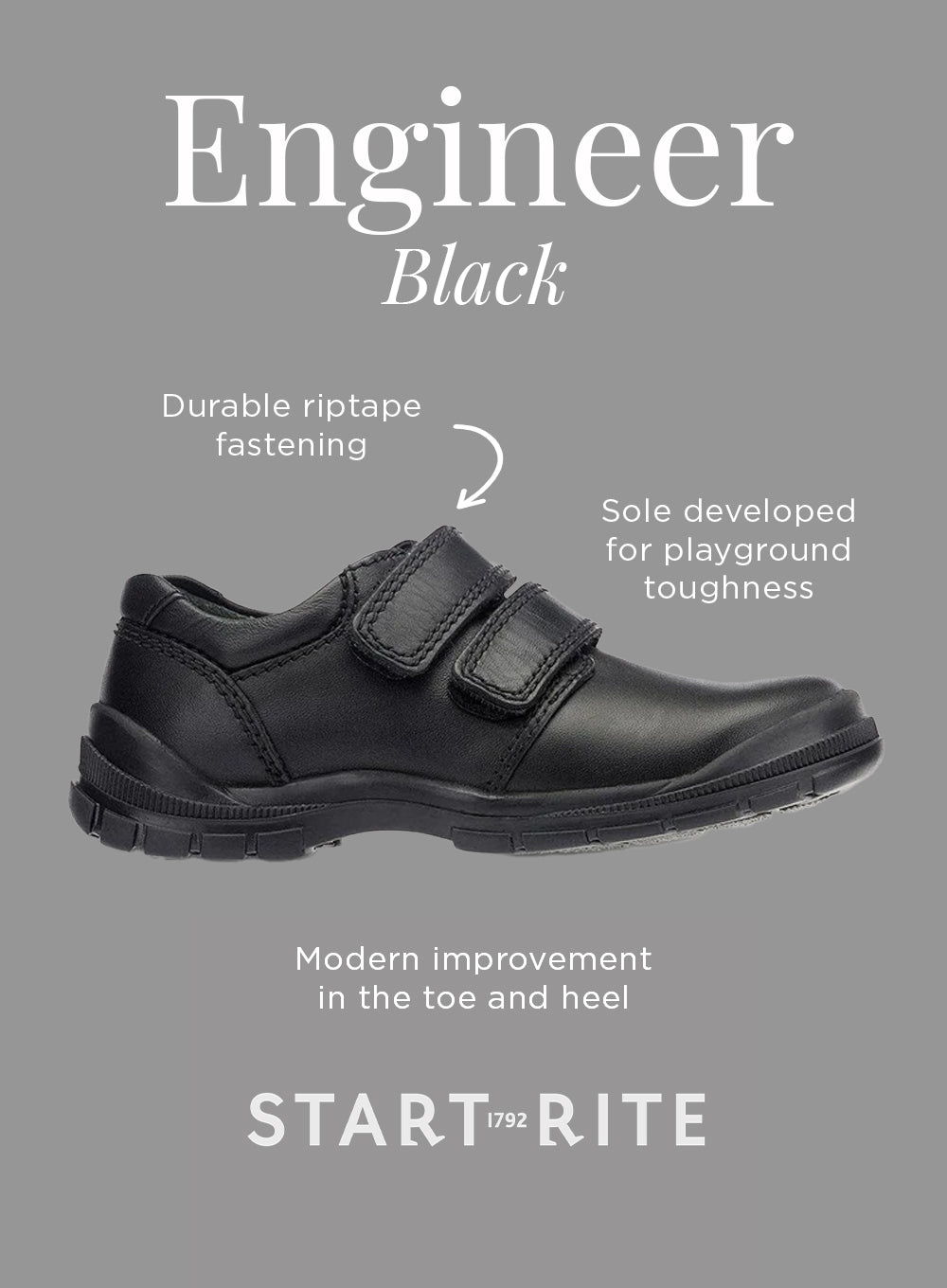 Start-Rite School Shoes Start Rite Engineer School Shoe in Black
