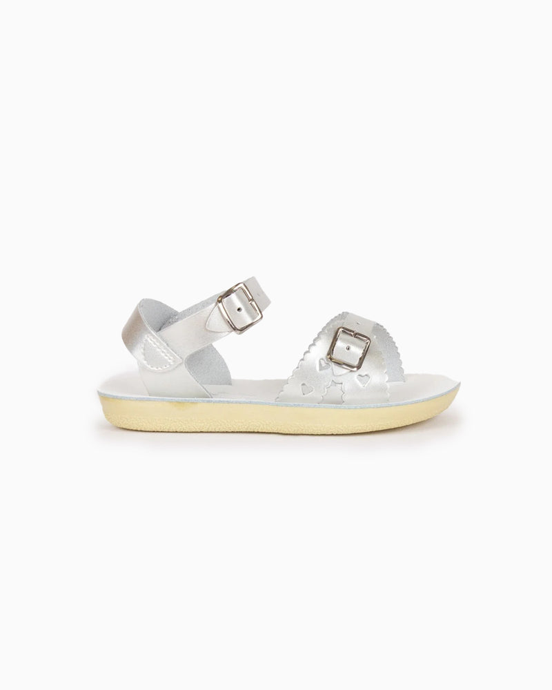 Salt-Water Sandals Sweetheart Sandals in Silver