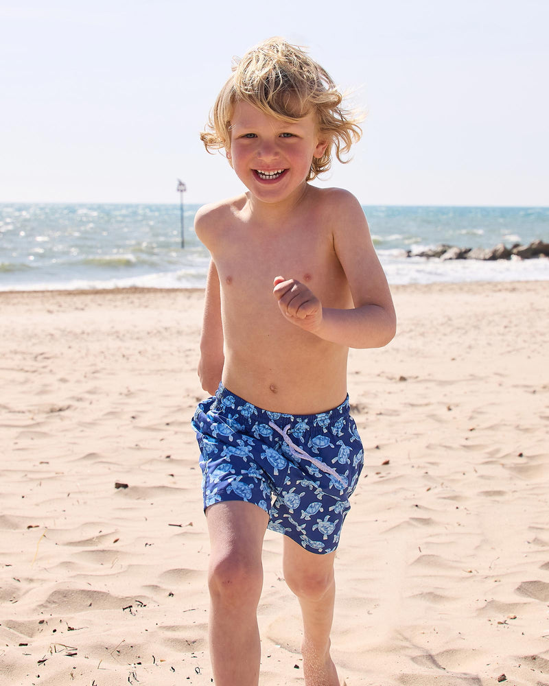 Hampton Swim Swimshorts Boys Swimshorts in Navy Turtle