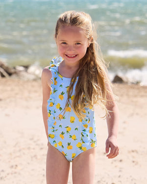 Hampton Swim Swimsuit Frill Swimsuit in Lemon
