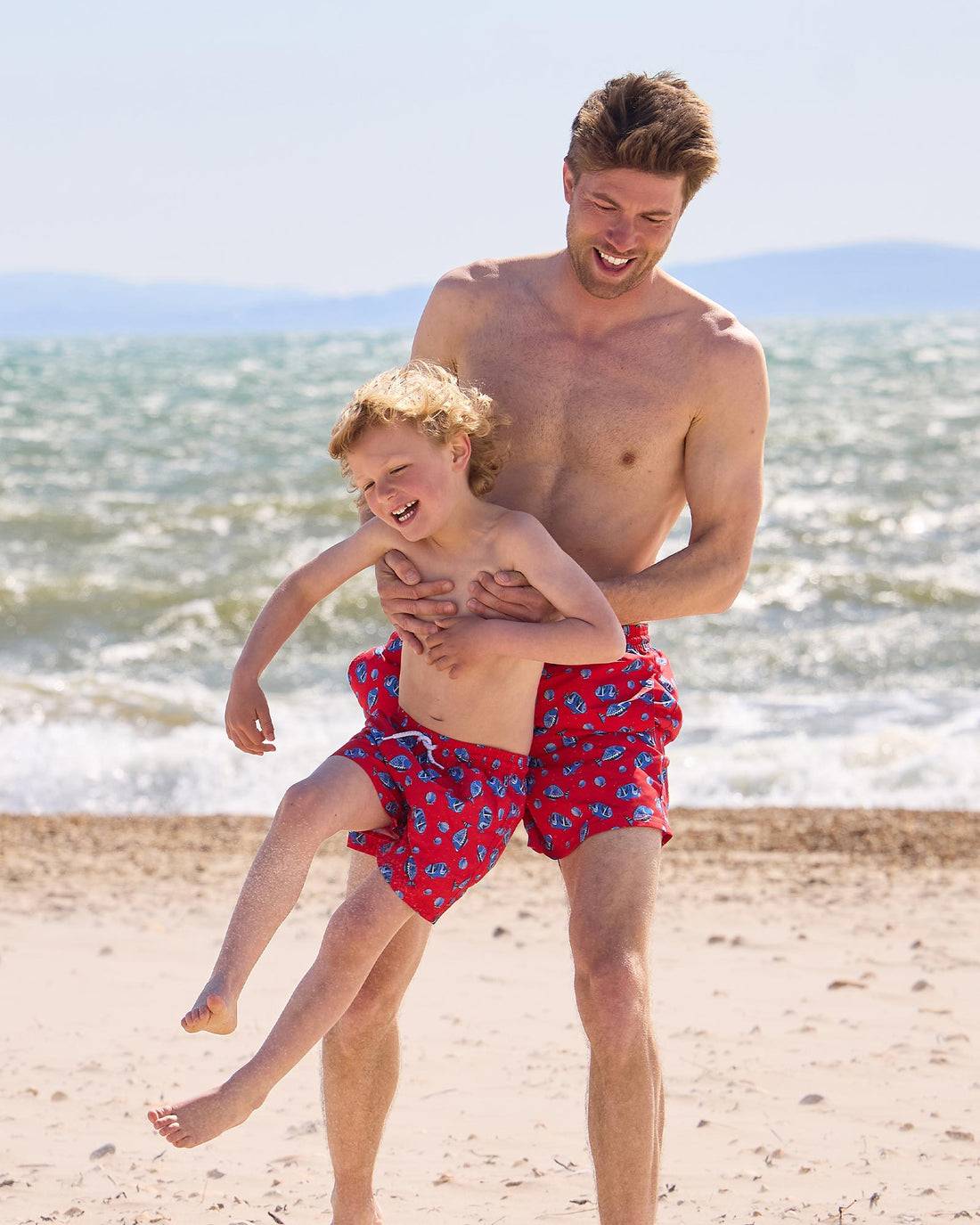 Hampton Swim Swimshorts Boys Swimshorts in Red Fish