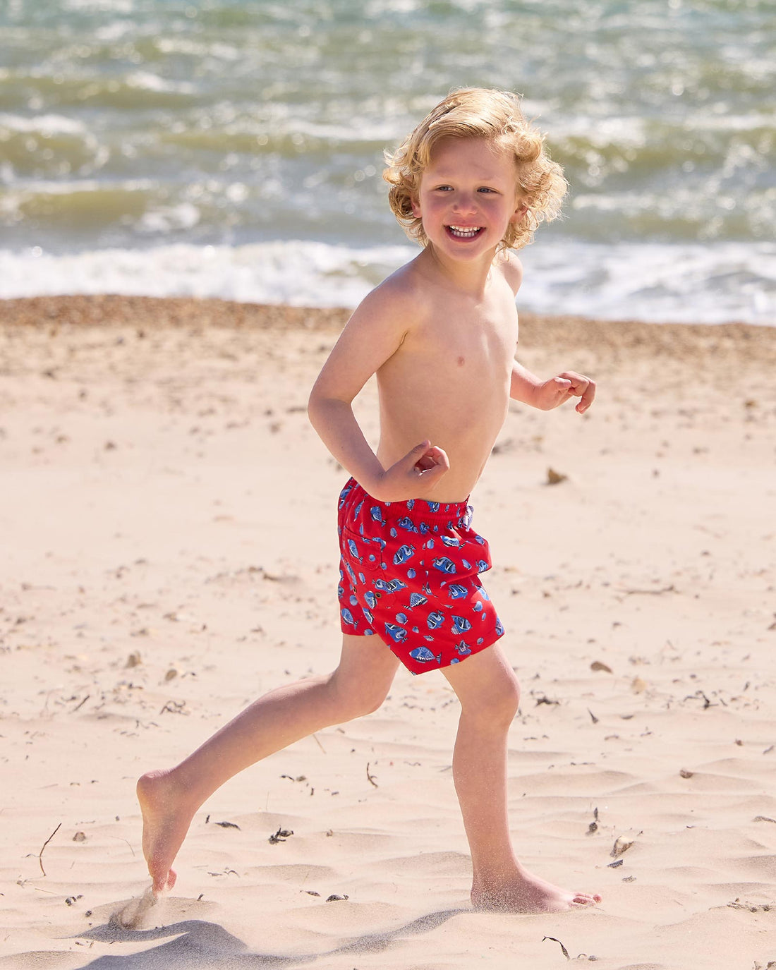 Hampton Swim Swimshorts Boys Swimshorts in Red Fish