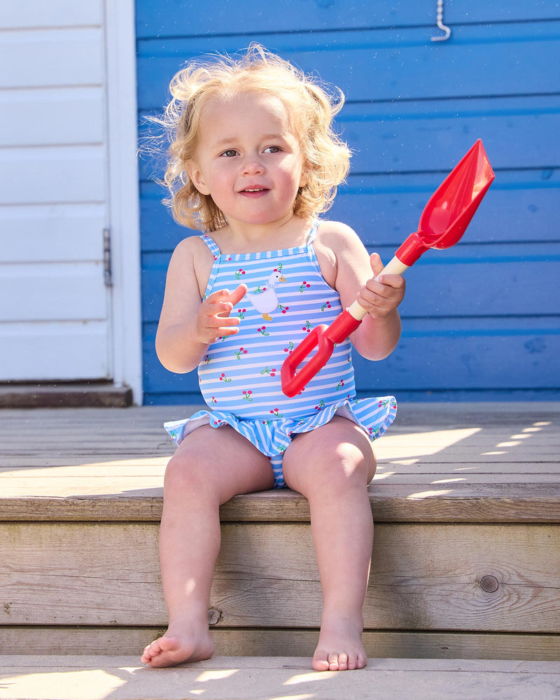Hampton Swim Swimsuit Baby Cherry Stripe Duck Swimsuit in Blue