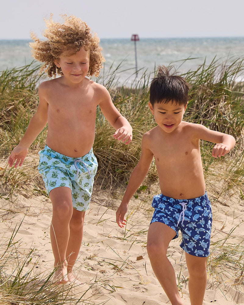 Hampton Swim Swimshorts Boys Swimshorts in Navy Turtle