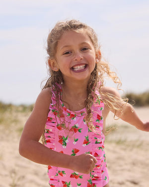 Hampton Swim Swimsuit Frill Swimsuit in Strawberry
