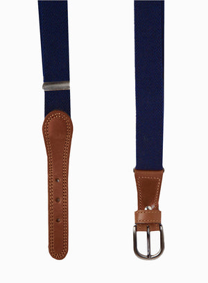 Thomas Brown Belt Elasticated Belt in Navy