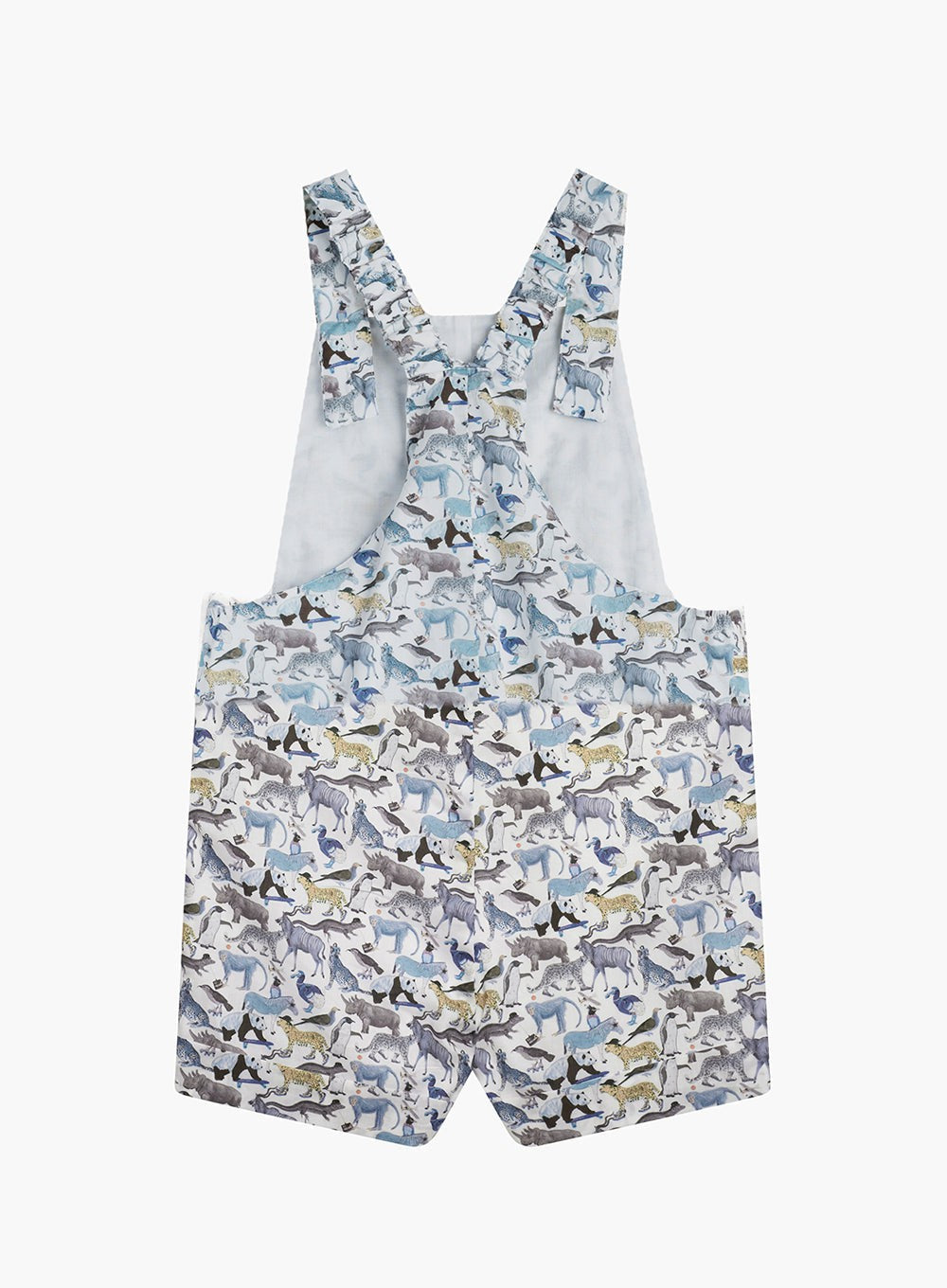 Thomas Brown Bib Shorts Baby Atticus Bib Shorts in Blue Animals