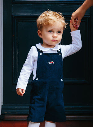 Thomas Brown Bib Shorts Little Alfie Bib Shorts in Navy