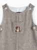 Thomas Brown Bib Shorts Little Archie Romper in Brown Herringbone