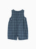 Thomas Brown Bib Shorts Little Archie Romper in Navy Check