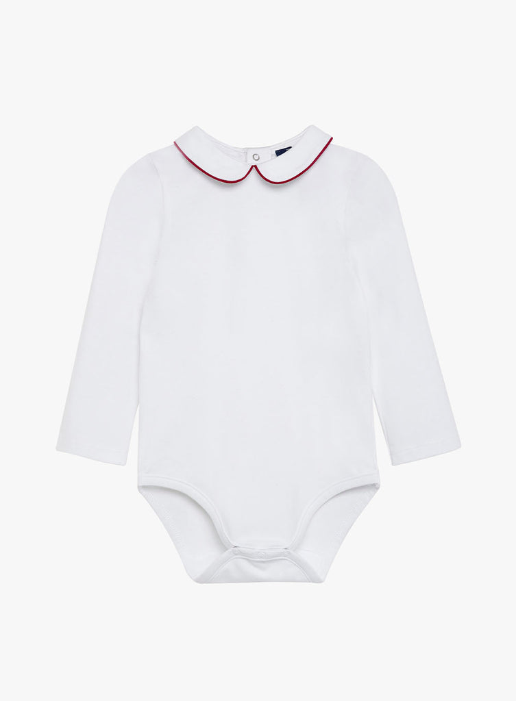 Thomas Brown Body Little Long Sleeved Milo Body in White/Red