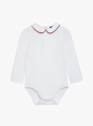 Thomas Brown Body Little Long Sleeved Milo Body in White/Red
