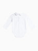 Thomas Brown Body Little Long-Sleeved Milo Stitched Body in White/Pale Blue