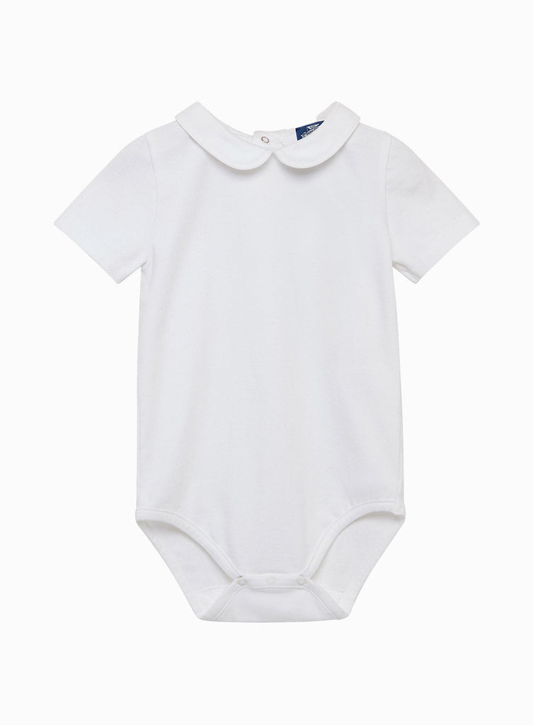 Thomas Brown Body Little Short-Sleeved Milo Body in White/White