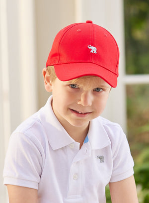 Thomas Brown Hat Charlie Cap in Red - Trotters Childrenswear