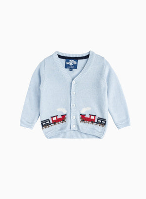 Thomas Brown Cardigan Little Thomas Train Cardigan
