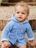 Thomas Brown Coat Little Knitted Coat in Blue Marl