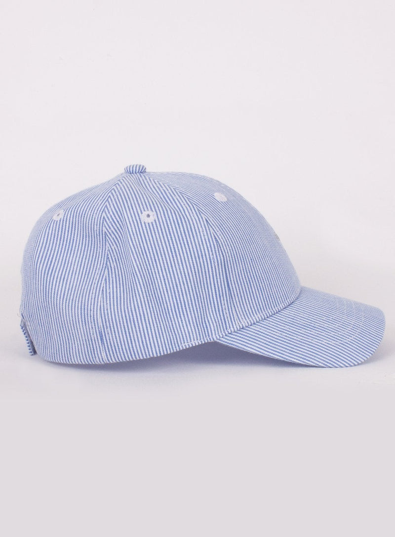 Thomas Brown Cap Charlie Cap in Blue Stripe