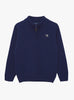 Thomas Brown Jumper Calum Half-Zip Jumper in Navy