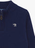 Thomas Brown Jumper Calum Half-Zip Jumper in Navy