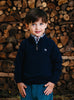 Thomas Brown Jumper Calum Half-Zip Jumper in Navy