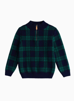 Thomas Brown Jumper Donald Half-Zip Jumper