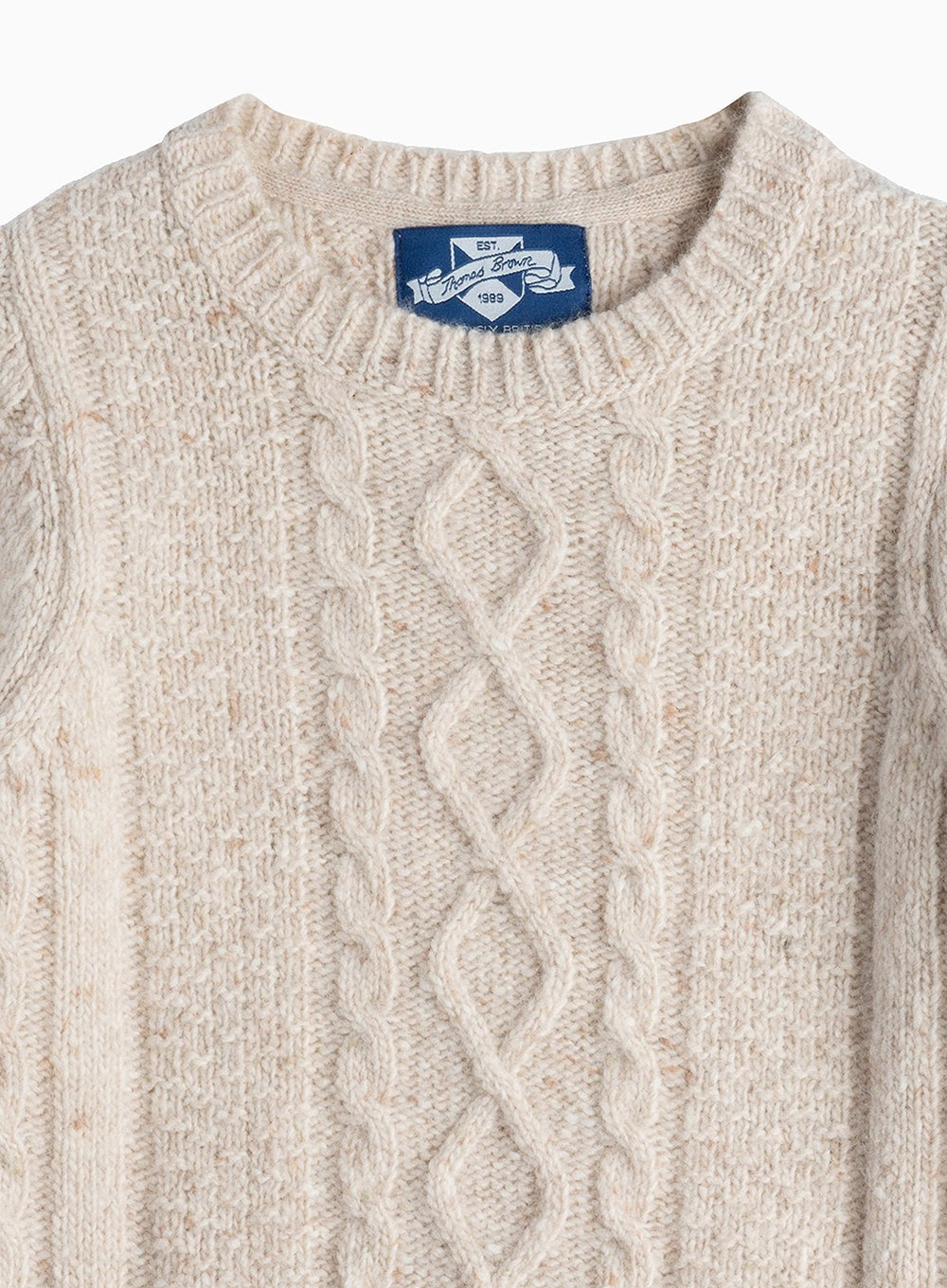Thomas Brown Boys James Jumper Cream Fleck Trotters London