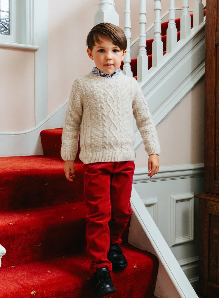 Thomas Brown Jumper James Jumper in Cream Fleck