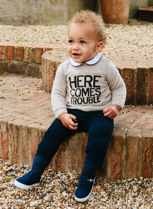 Thomas Brown Jumper Little Here Comes Trouble Jumper
