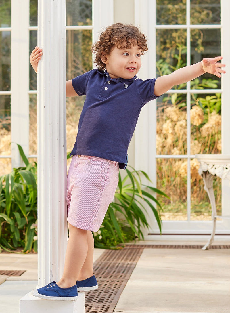 Thomas Brown Polo Harry Piqué Polo in Navy