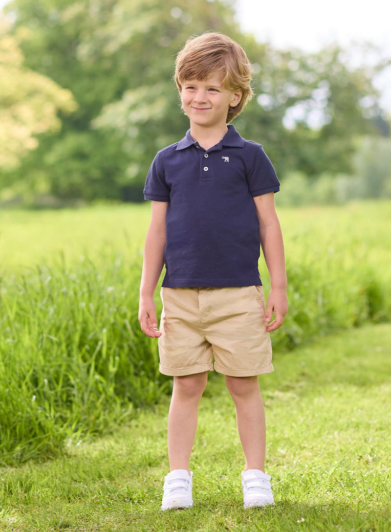 Thomas Brown Polo Harry Piqué Polo in Navy