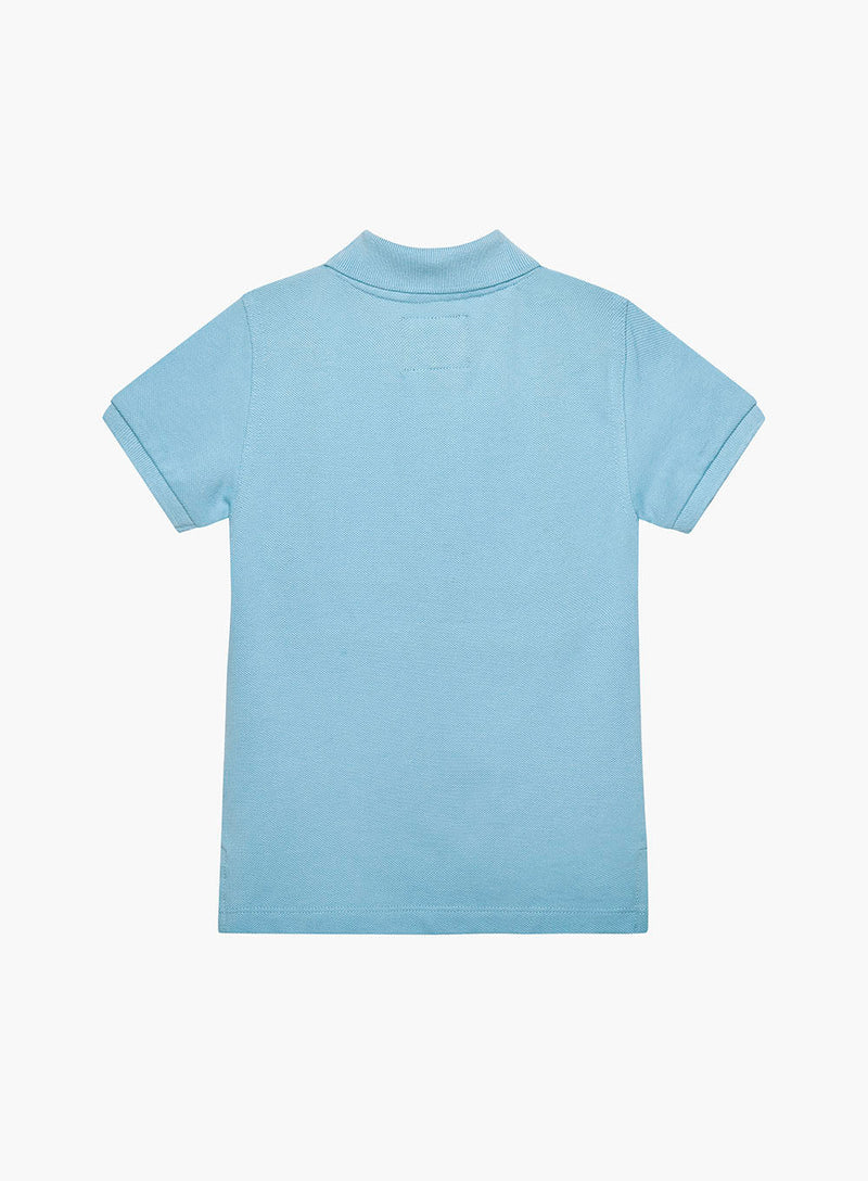 Thomas Brown Polo Harry Piqué Polo in Pale Blue
