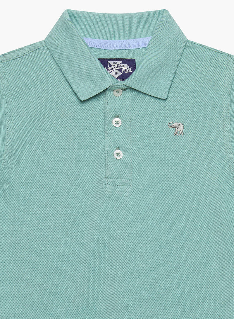 Thomas Brown Polo Harry Piqué Polo in Sage