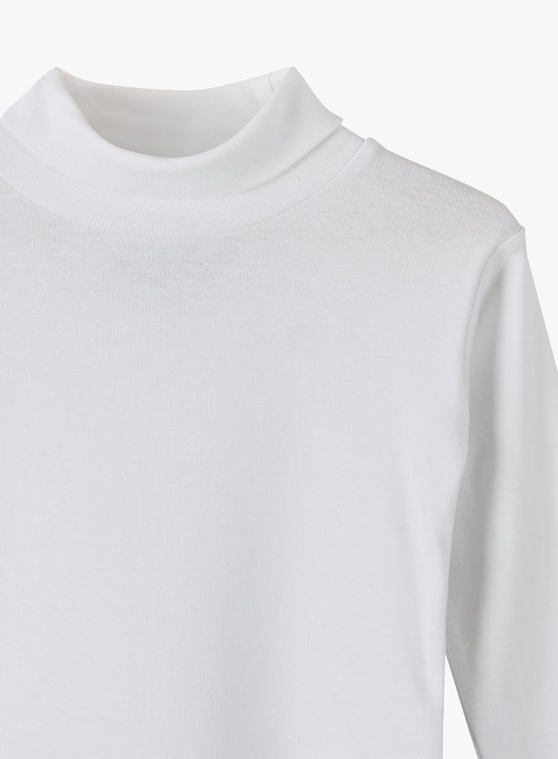 Thomas Brown Roll Neck Unisex Classic Roll Neck in White