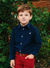 Thomas Brown Shirt Oliver Shirt in Navy Cord