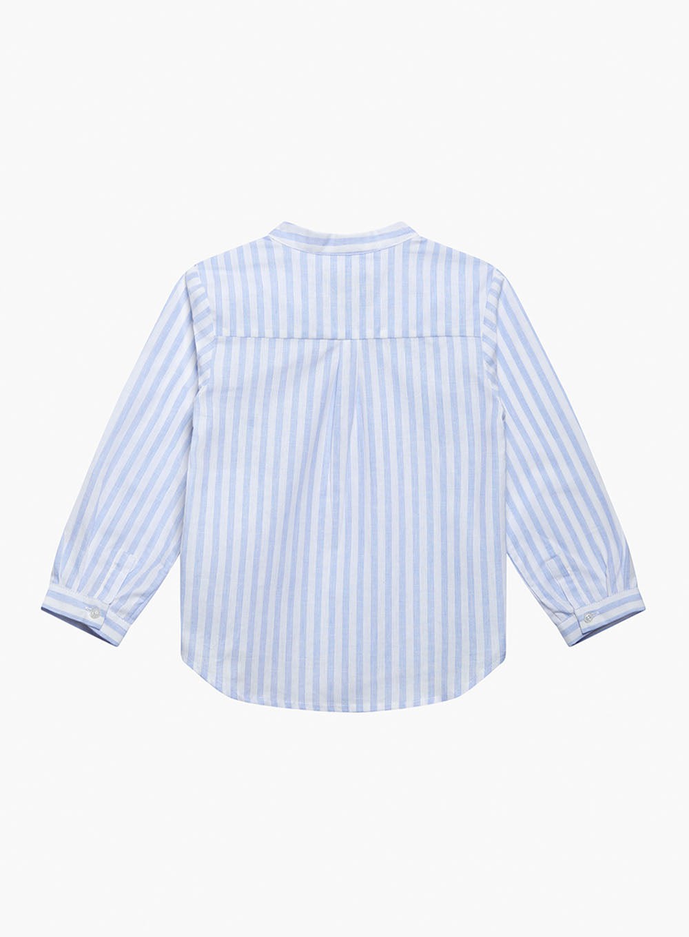 Thomas Brown Shirt Oscar Shirt in Pale Blue Stripe
