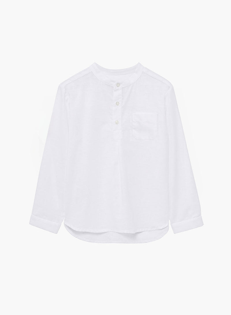 Thomas Brown Shirt Oscar Shirt in White